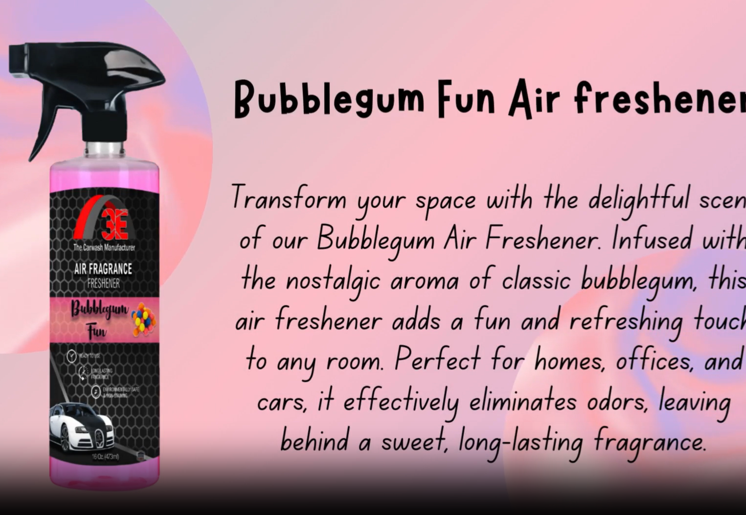 Bubblegum Fun Car Air Freshener and Odor Eliminator Promotional Video.