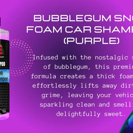 Bubblegum Snow Foam Car Shampoo (Purple) – High Foaming Car Wash Soap Promotional Video.