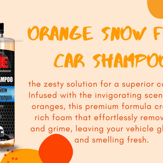 Orange Snow Foam Car Shampoo – High Foaming Car Wash Soap Promotional Video.