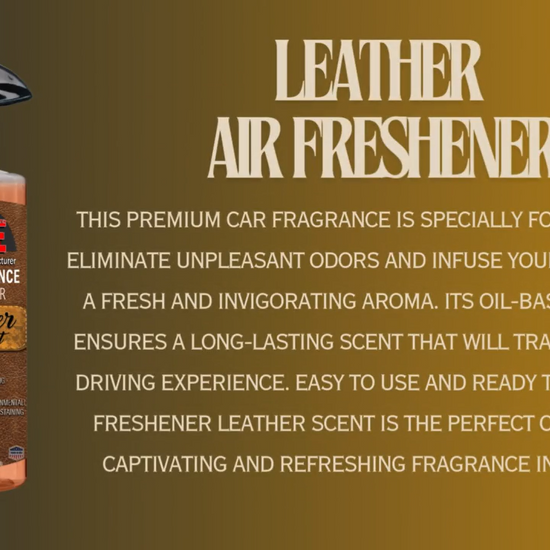 Premium Leather Air Freshener & Long-Lasting Spray for Car, Home & Office Promotional Video.