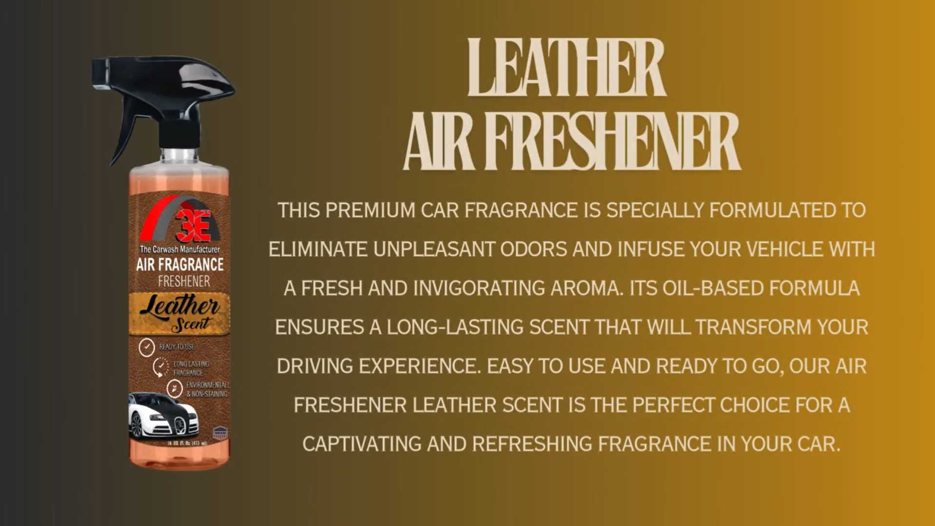 Premium Leather Air Freshener & Long-Lasting Spray for Car, Home & Office Promotional Video.