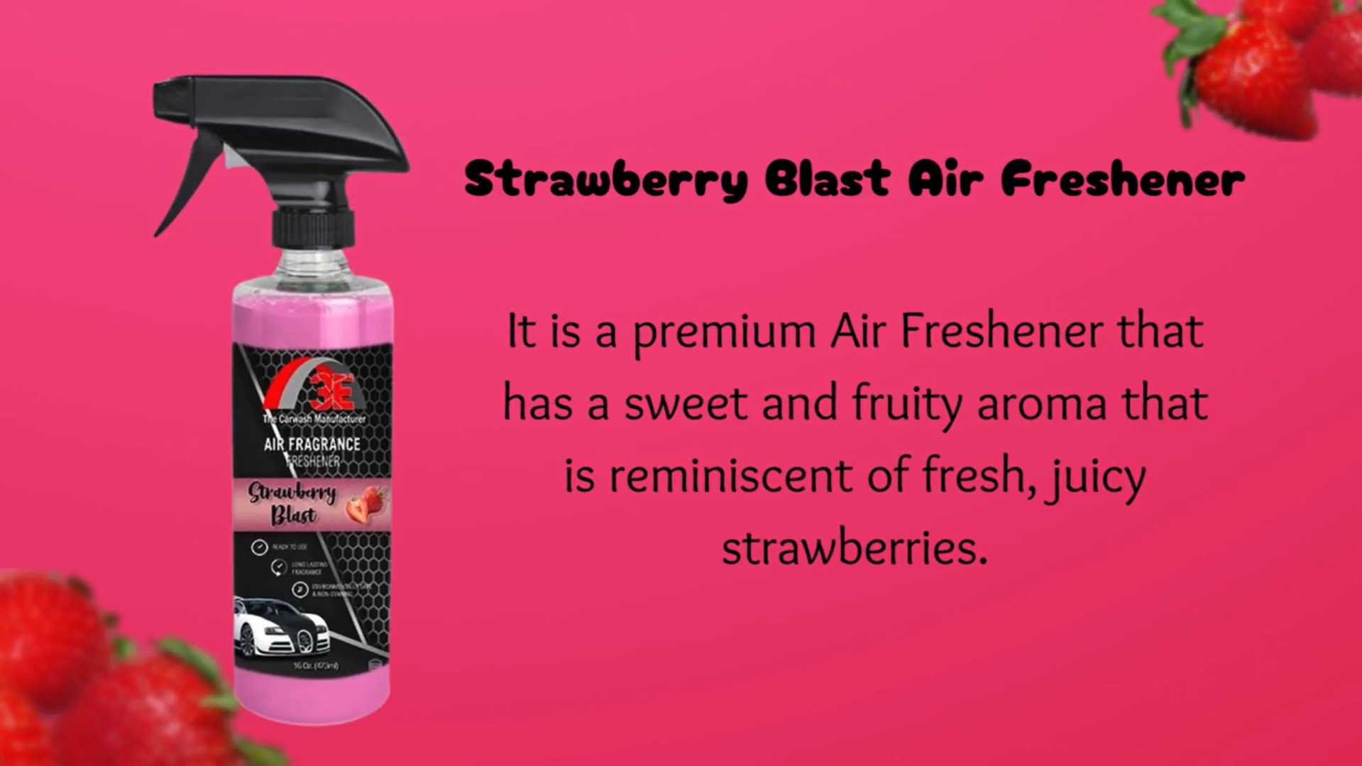 Strawberry Blast Air Freshener – Long-Lasting Sweet Scent & Odor Eliminator Promotional Video.