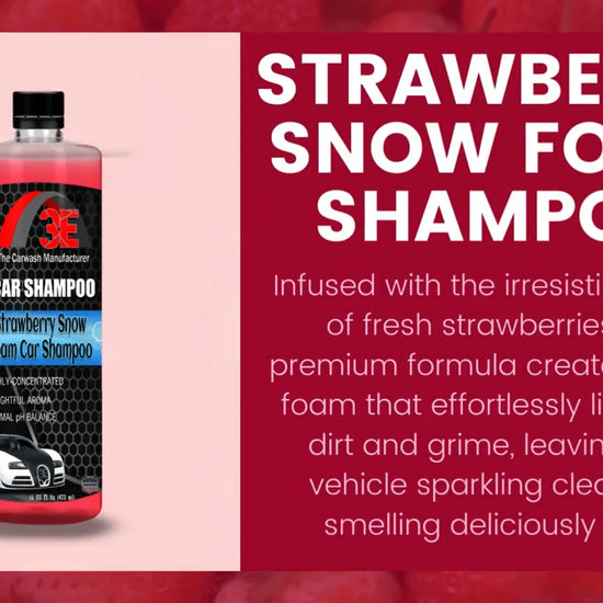 Strawberry Snow Foam Car Shampoo High Foam Car Wash Soap Promotional Video.