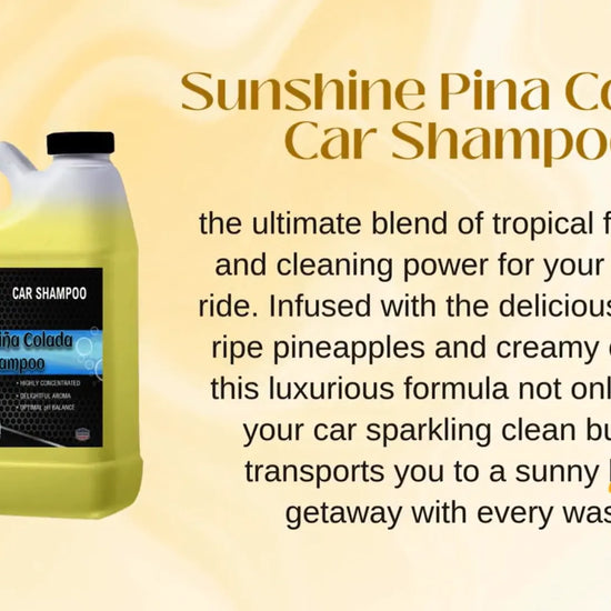 Sunshine Pina Colada Car Shampoo – Tropical High Foaming Car Wash Soap Promotional Video.
